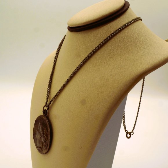 Vintage Silver Arethusa Greek Water Nymph Coin Replica Necklace By Alva - Picture 5 of 7